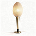 Lampada da tavolo a forma di uovo in metallo e vetro dimensioni 30 x 15 x 15cm