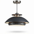 Lampadario in metallo nero con design geometrico 30 x 30 x 25cm