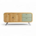 Mobiletto moderno in legno con finitura verde e dimensioni 120 x 40 x 60cm