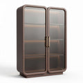 Vetrina in legno di rovere con illuminazione LED 120 x 60 x 200cm